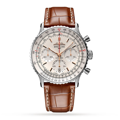 Breitling Navitime Chronograph Automatic Chronometer Silver Dial