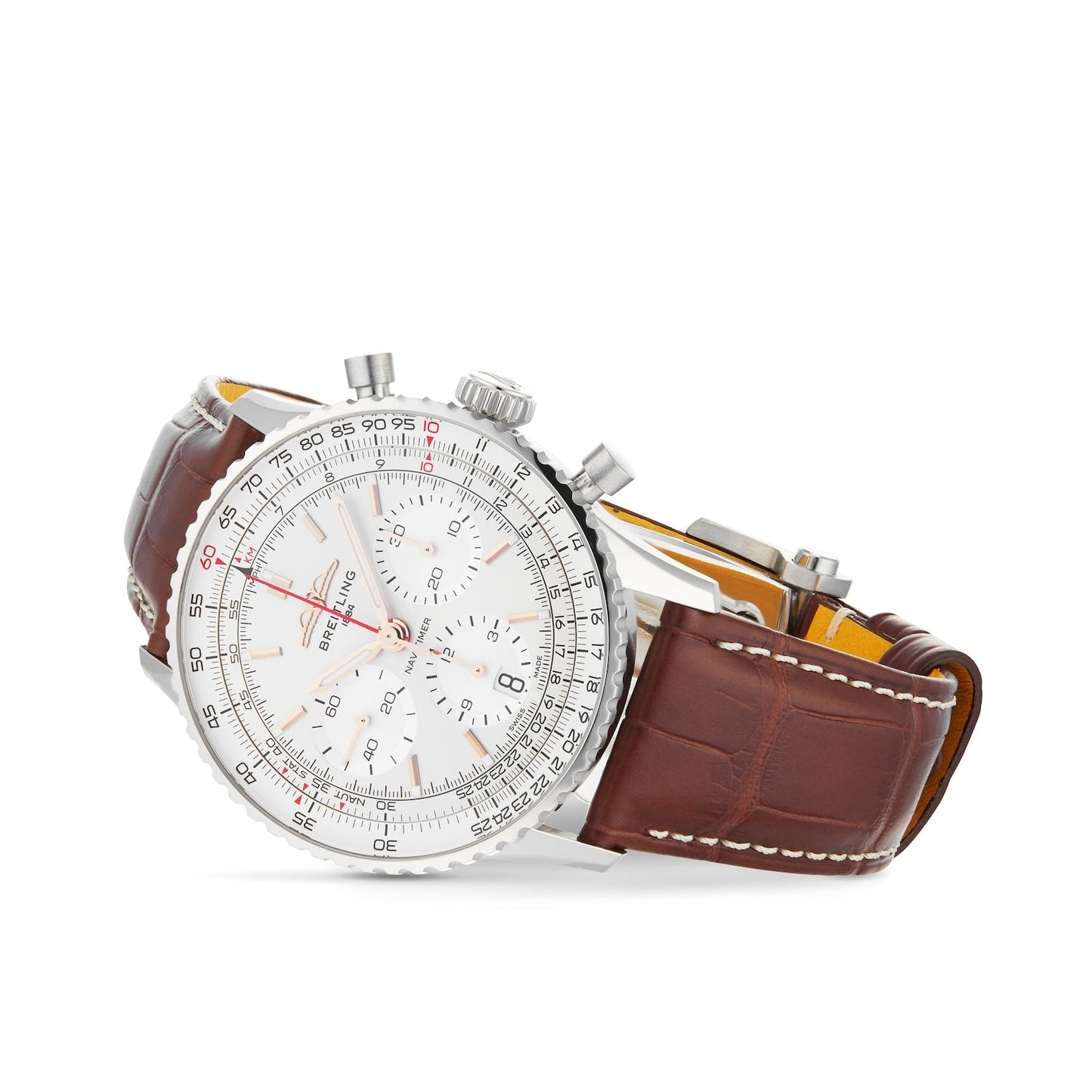 Breitling Navitime Chronograph Automatic Chronometer Silver Dial