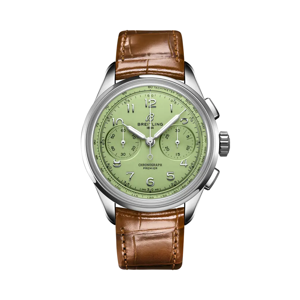 Breitling Premier Chronograph Hand Wind Green Dial