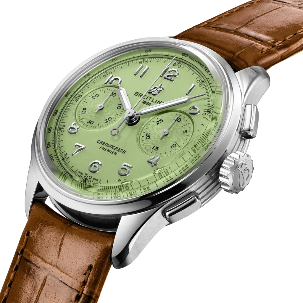 Breitling Premier Chronograph Hand Wind Green Dial