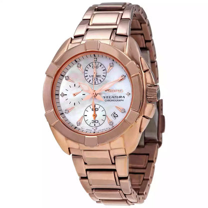 Seiko Open Box - Velatura Chronograph Quartz Diamond Mother Of Pearl Dial